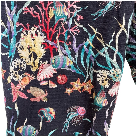 J. Crew COLLECTION Ratti UNDER THE SEA PRINT, F3708 Straight Leg Pants - Picture 9 of 9